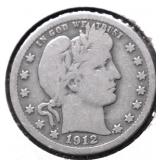 1912 BARBER QUARTER VG