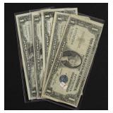 5 SILVER CERTIFICATES