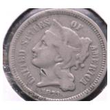 1873 3 CENT PIECE VF