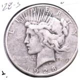 1928  S PEACE DOLLAR  F