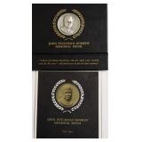 JFK SILVER MEDAL HIGH RELIEF W BOX PAPERS