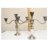 STERLING SILVER PAIR 10" CANDELABRUM