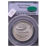 1936 PCGS MS66 CAC WISCONSIN HALF DOLLAR