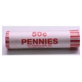 GEM RED 2025 D ROLL OF LINCOLN CENTS
