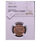 2025 NGC MS65 RED LINCOLN CENT