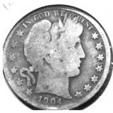 1904 BARBER HALF DOLLAR G