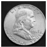 1963 D FRANKLIN HALF DOLLAR VF