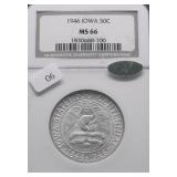 1946 NGC MS66 CAC IOWA HALF DOLLAR