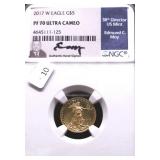 2017 W NGC PF70 UC 5 $ GOLD EAGLE