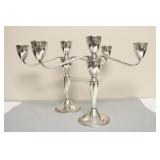 STERLING SILVER 3 CANDLE HOLDER CANDELABRUM