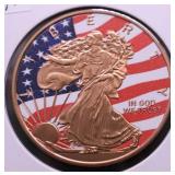 1 OZ .999 COPPER COLORIZED ROUND