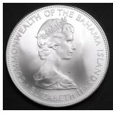 1972 BAHAMAS SILVER 5 DOLLARS GEM