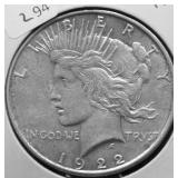 1922 PEACE DOLLAR XF