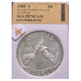 1988 S PROOF OLYMPIC SILVER DOLLAR