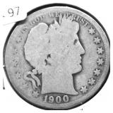 1900 O BARBER HALF DOLLAR G