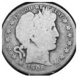 1906 BARBER HALF DOLLAR G