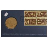 BICENTENNIAL MEDAL FIRST DAY COVER