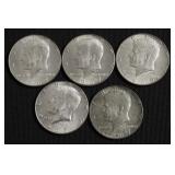 5 40 % SILVER HALF DOLLARS