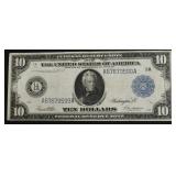 1914 10 $ FEDERAL RESERVE NOTE XF