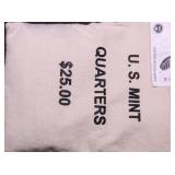 US MINT BAG OF 100 GEM QUARTERS 25$ FACE