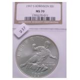 1997 S NGC MS70 ROBINSON SILVER DOLLAR