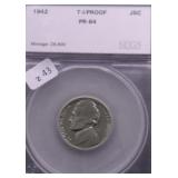 1942 SEGS PROOF 64 JEFFERSON NICKEL