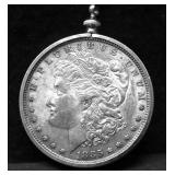 1885 MORGAN DOLLAR AU PENDENT