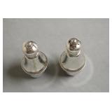 STERLING SILVER SALT AND PEPPER SHAKERS