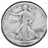 1942 D WALKING HALF DOLLAR F