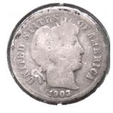 1903  BARBER DIME G
