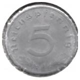 1941 NAZI GERMANY 5 PHENNIG  VF