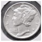 1944 S MERCURY DIME  CH BU