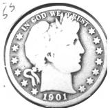 1901 BARBER HALF DOLLAR G