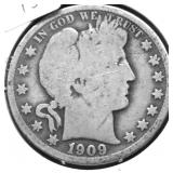 1909 O BARBER HALF DOLLAR G