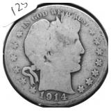 1914 S BARBER HALF DOLLAR G