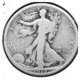 1918 WALKING HALF DOLLAR VG