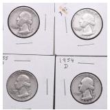 4 SILVER QUARTERS