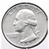 1953 D WASHINGTON QUARTER AU