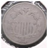 1868 SHIELD NICKEL G