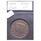1822 LARGE CENT VF