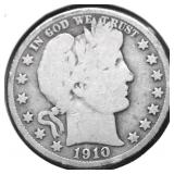 1910 S BARBER HALF DOLLAR G