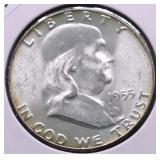 1955 GEM FBL FRANKLIN HALF DOLLAR