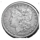 1885 MORGAN DOLLAR XF