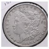 1897 MORGAN DOLLAR AU