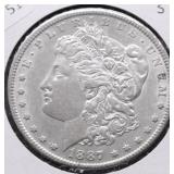 1887 S MORGAN DOLLAR AU