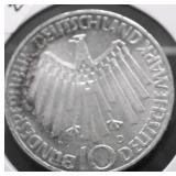 GEM BU GERMANY SILVER 10 MARKS