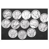 13 MERCURY DIMES