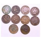 10 INDIAN HEAD CENTS