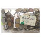 3.2 POUNDS OF FOREIGN COINS