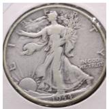 1944 WALKING HALF DOLLAR XF